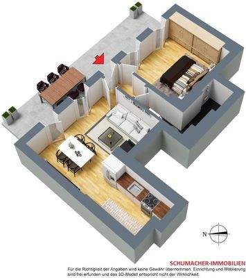 Grundriss der Wohnung