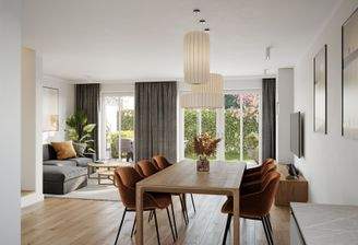 Essbereich mit offener Küche