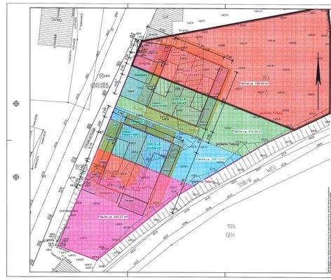 Rote Fläche Schwarz umrandet
