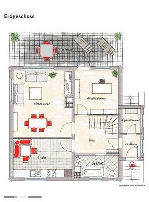 Grundriss Erdgeschoss, beispielhaft