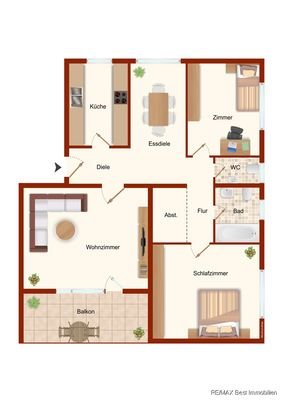 7 Grundriss gezeichnet