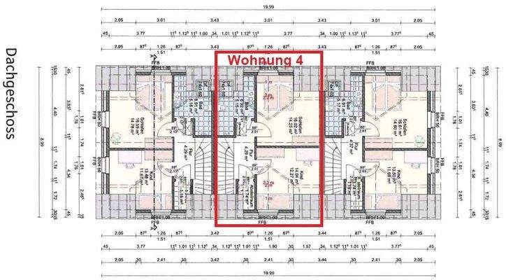 Grundriss Dachgeschoss Wohung 4