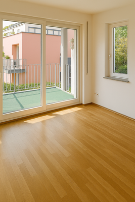 Blick v. Wozi. zur Terrasse