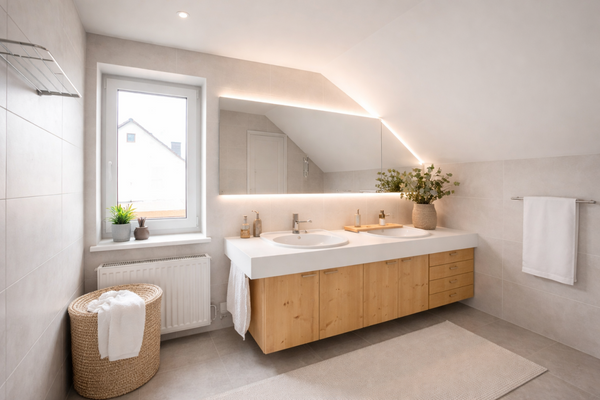 Modernes Badezimmer (Visualisierung nach Sanierung)