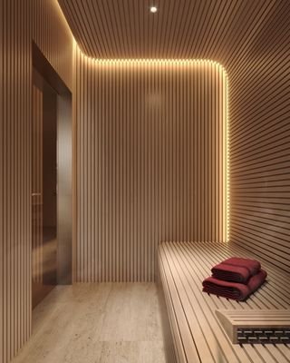 Serene Wood Sauna