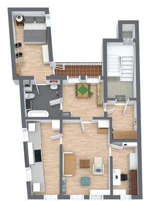 1. Obergeschoss - 3D Plan