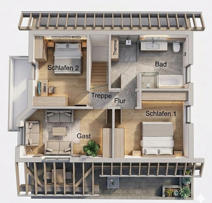 Grundriss Obergeschoss