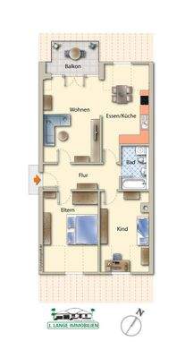 Grundriss animiert, möbliert