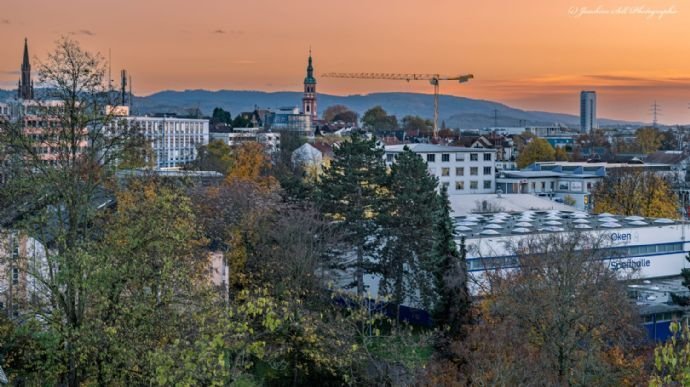 Ruhiger Fernblick ins Grüne bis zum Schutterlinden