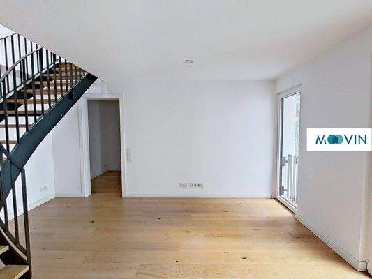 Ansicht III: Wohn- und Esszimmer mit offenem Küchenbereich