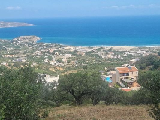Kreta, Roussa Ekklisia: Baugrundstück mit Meerblic