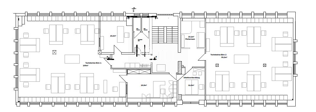 Grundriss Büro 1. Obergeschoss