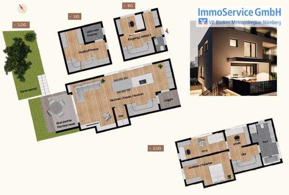 Grundriss "Haus im Haus" Stadthaus