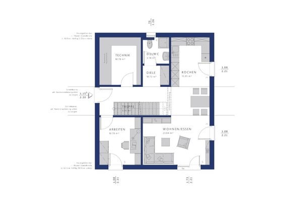 Klare Architektur mit tollen Lichtachsen