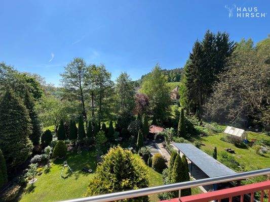 Blick auf Garten vom 1OG