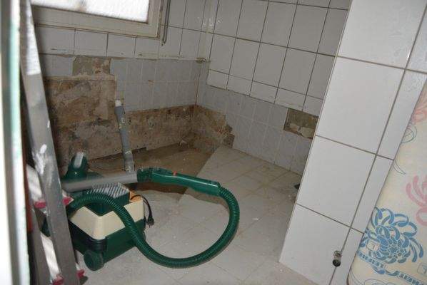 unfertiges Badezimmer im Erdgeschoss