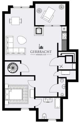 Grundriss untere Etage