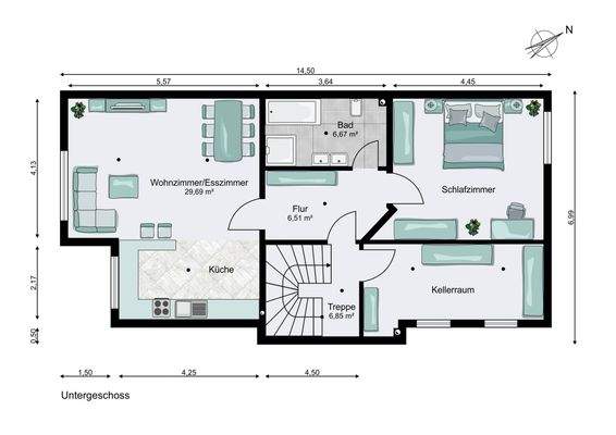 Grundriss Untergeschoß