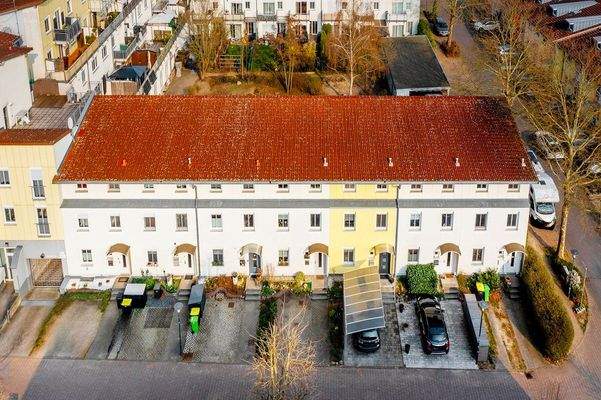 Reihenhäuser Vorderseite