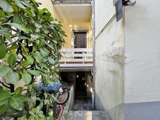 rückwärtiger Blick zu den Balkonen