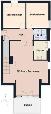 Grundriss ohne Maßstab/Wohngeschoss