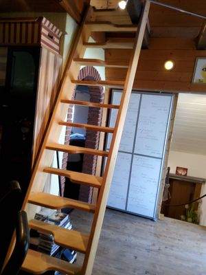 Treppe zum ausgebauten Spitzboden