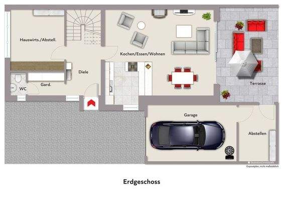 mit Beispielmöblierung