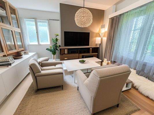 Wohnzimmer im Obergeschoss Ausstattungsbeispiel