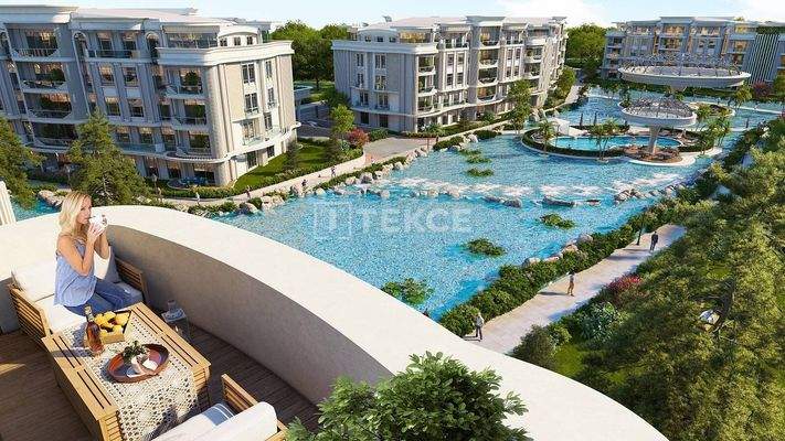 Apartments in a Complex with a Landscaped Garden in Kocaeli