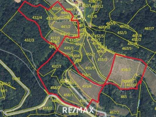 Gis-Gesamtfläche mit ungefähren Grenzverlauf
