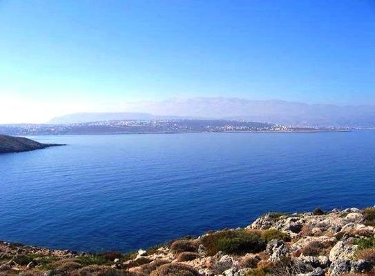 Kreta, Tersanas Chania: Grundstück direkt am Meer zu verkaufen - atemberaubende Aussicht