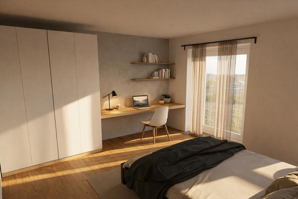 Schlafzimmer 2 + Schreintisch