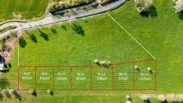 Grundstücke Nusbaum aufgeteilt in qm(1)