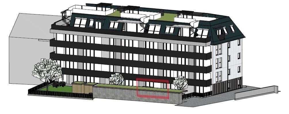 Visualisierte Lage EG Top 1B , Wohnbauprojekt Pro20+ Kufstein