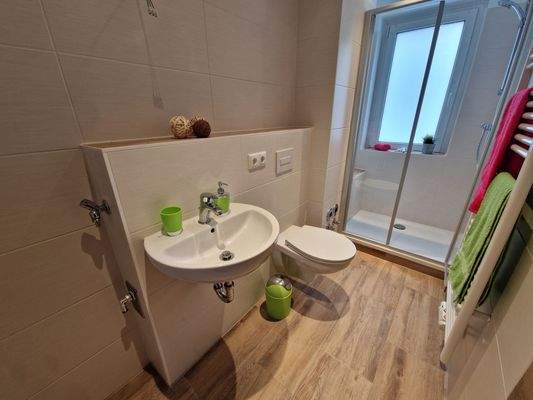 neues Bad mit großer Dusche