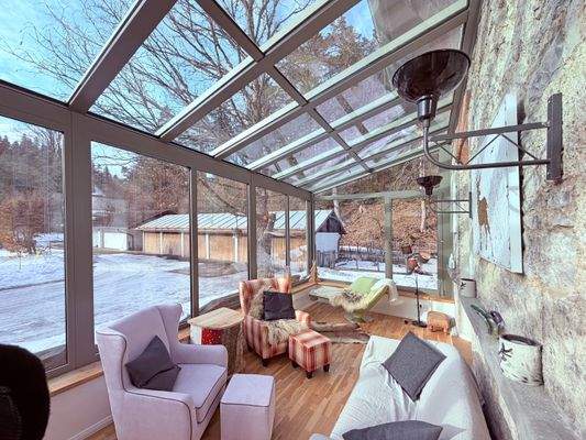 Wintergarten mit Fußbodenheizung