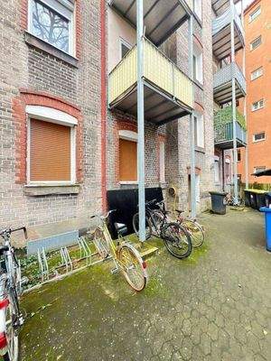 Innenhof mit Fahrradbereich 