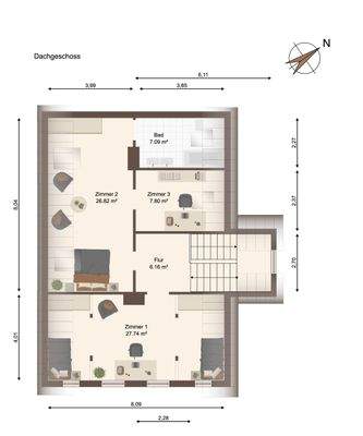 Grundriss Dachgeschoss