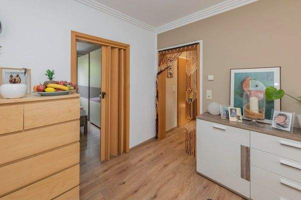 Einliegerwohnung Blick vom Wohnzimmer