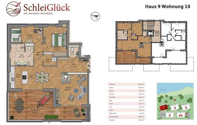 Grundriss und Lage Wohnung 10