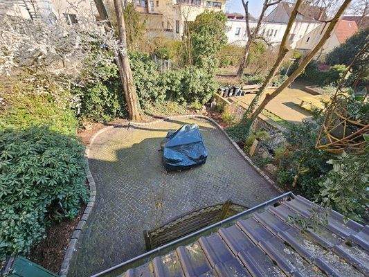 Blick auf die Sommerterrasse