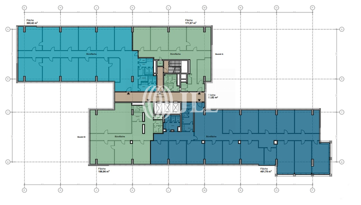 3. OG - BT B - 381,74 m²