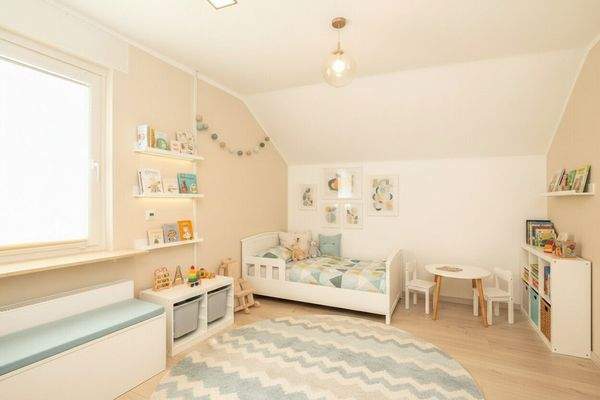Kinderzimmer Dachgeschoss- visualisiert