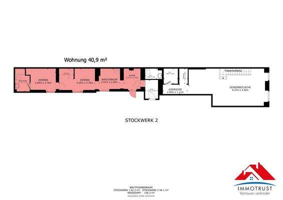 Plan Wohnung (rot markiert)