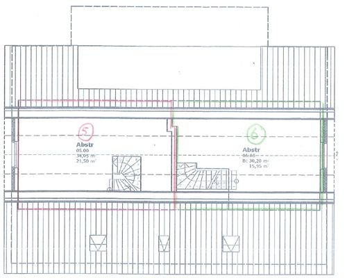 Zeichnung Wohnung 5 und 6 Hobbyraum Dachgeschoss.J