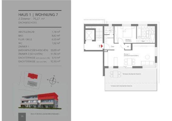 Schmucke Penthouse-Wohnung