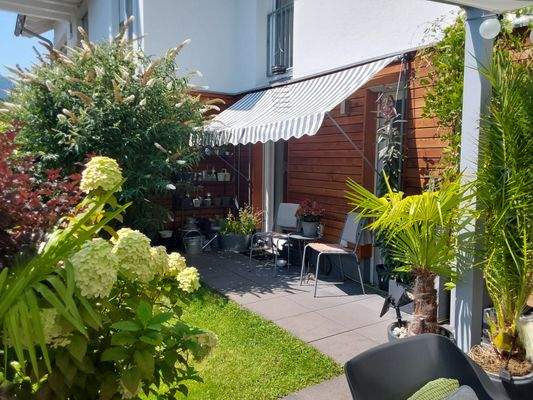 gemütlicher Garten im Sommer