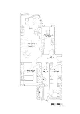 Grundriss möbliert