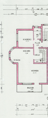 Grundrissplan Untere Etage 