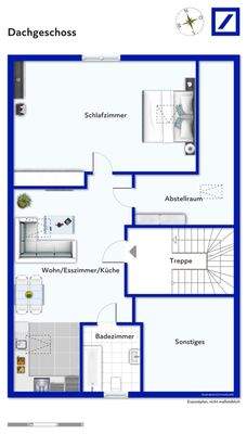 Grundriss DG Grafik, möbliert